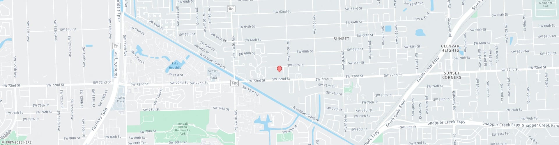 Location Map: 10271 Sunset Dr # D-101 Miami, FL 33173